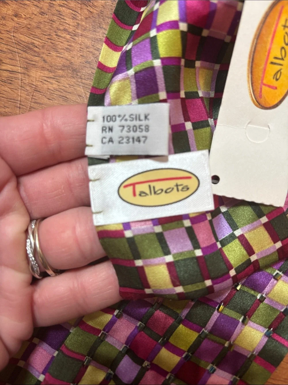 NWT Talbots 100% Silk Necktie - Picture 6 of 6